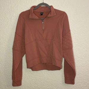 Dark pink quarter zip sweatshirt